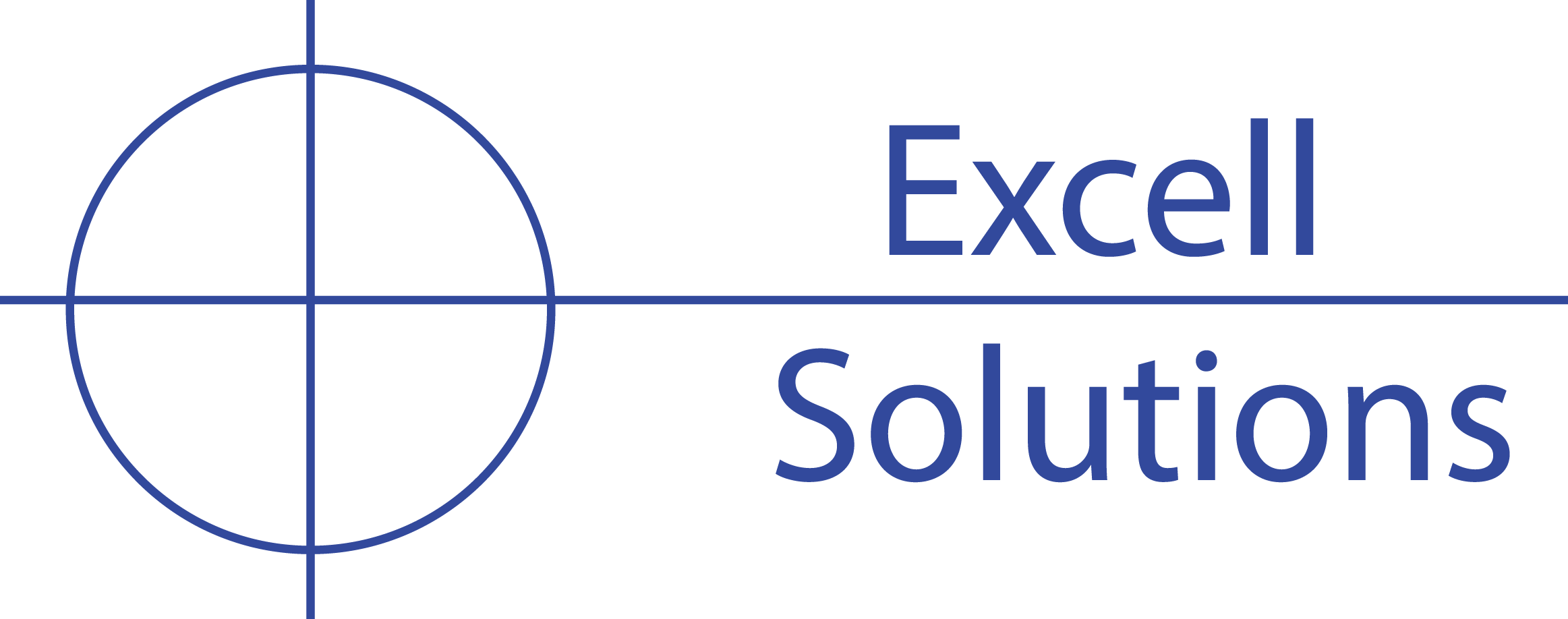 Excell Solutions Logo Blue Outlines Excell Solutions